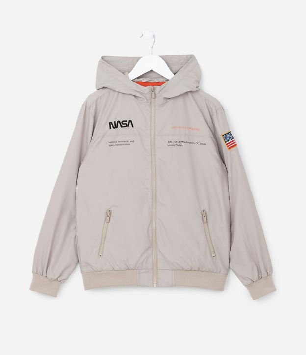 Campera Rompevientos Infantil con Estampa Nasa - Talle 5 a 14 años 2