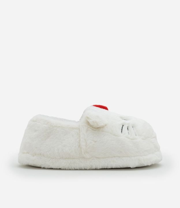 Pantufla Cerrada en Pelúcia con Bordado Hello Kitty y Orejitas
