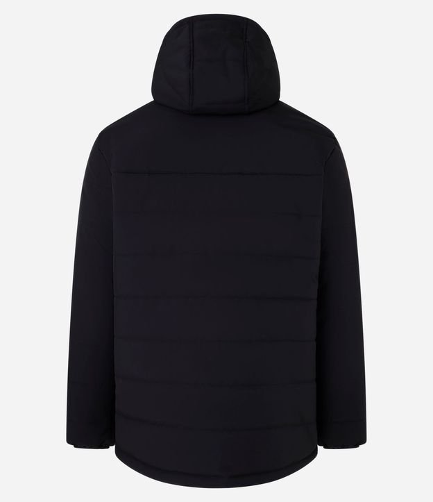 Campera Puffer con Capucha y Bolsillos Cargo 5
