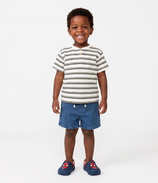 Bermuda Infantil Jeans con Lazo - Talle 1 a 5 años