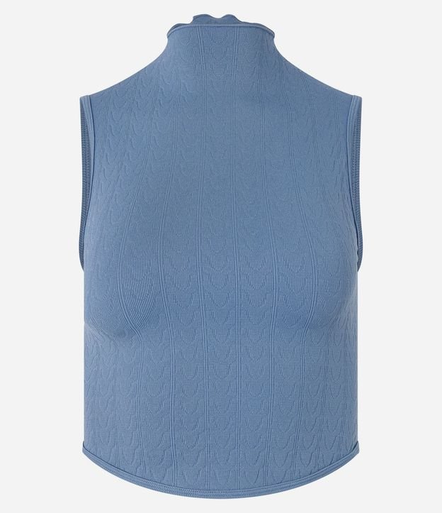 Blusa en Poliamida Seamless y Cuello Alto 4