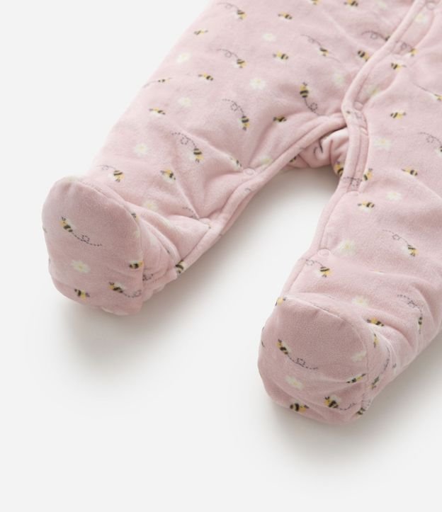 Mono Infantil en Plush con Estampa Abejas - Talle 0 a 18 meses. 5