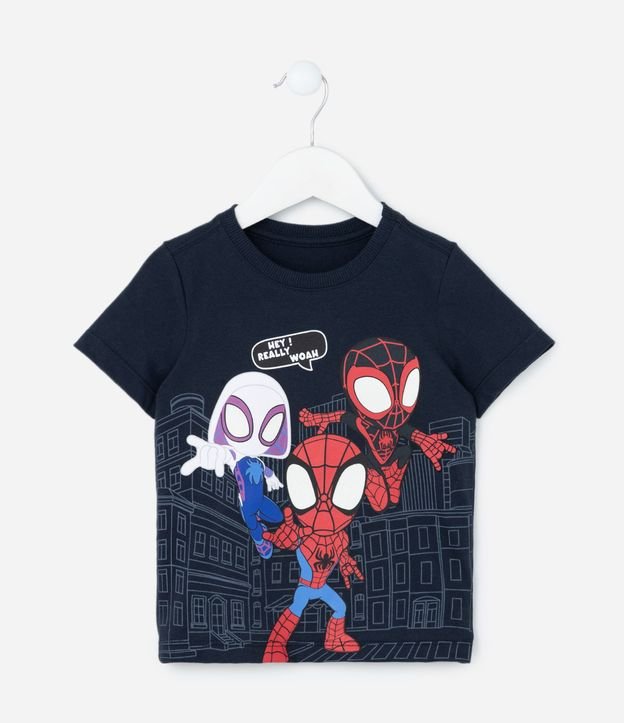 Remera Comfort Infantil con Estampa Spidey Brilla en la Oscuridad - Talle 2 a 5 años 4