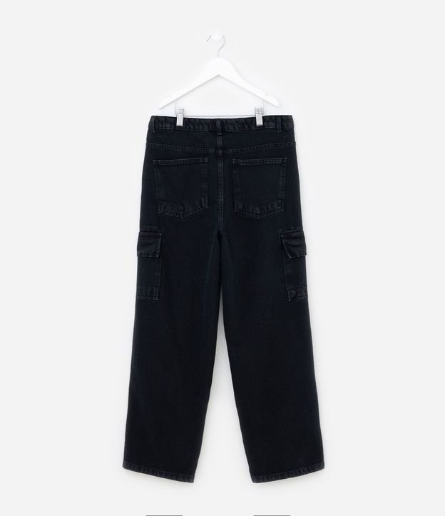 Pantalón Baggy Infantil en Jeans con Bolsillos Cargo - Talle 5 a 14 años 3