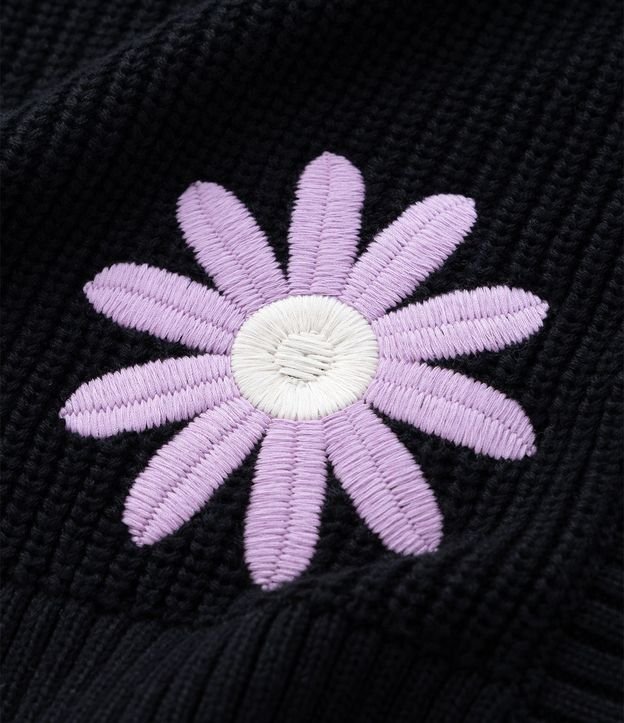 Cardigan Infantil en Punto con Bordado de Flores - Talle 5 a 14 años 7