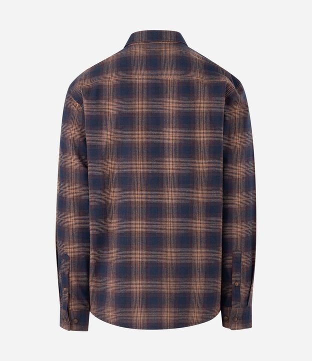 Camisa Comfort en Franela con Estampa de Cuadros 7