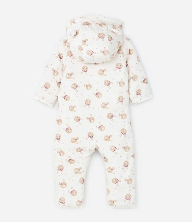 Mono Infantil con Forro Sherpa y Capucha con Orejitas - Talle 0 a 18 meses 3