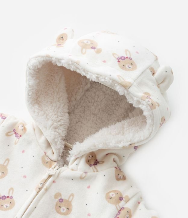 Mono Infantil con Forro Sherpa y Capucha con Orejitas - Talle 0 a 18 meses 6