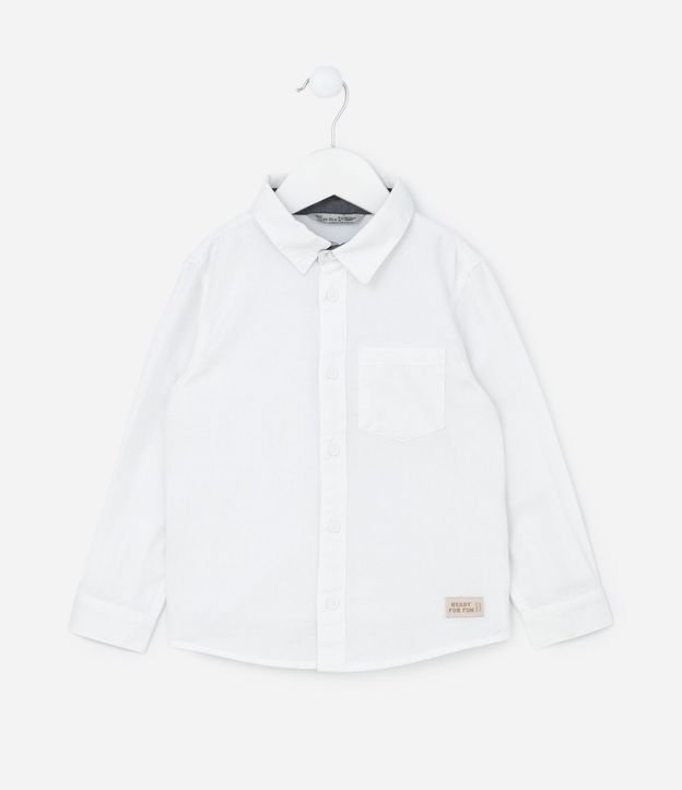 Camisa Básica Infantil en Oxford con Bolsillo - Talle 1 a 5/6 años 2