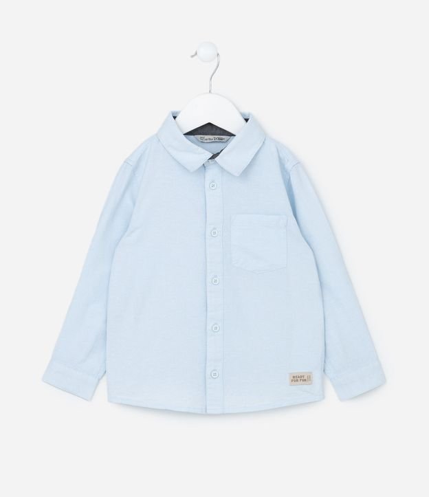 Camisa Básica Infantil en Oxford con Bolsillo - Talle 1 a 5/6 años 2