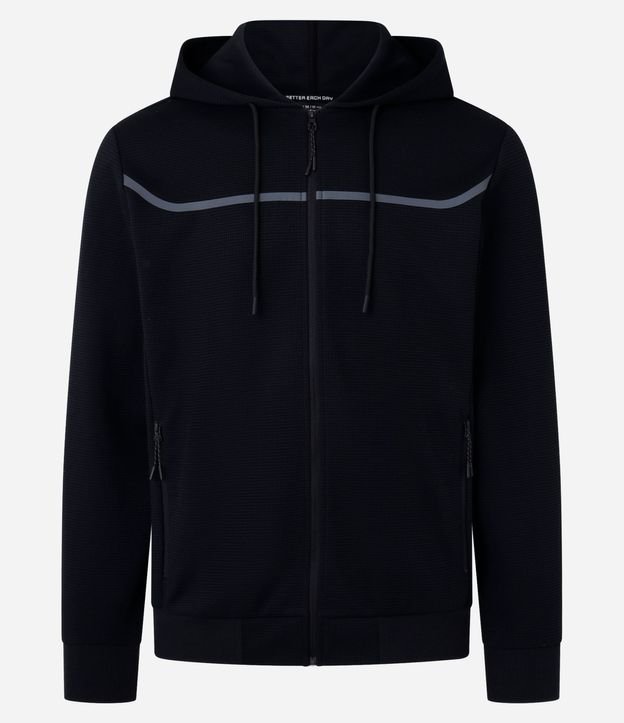 Saco Deportivo Texturizado con Raya Reflectante y Capucha 9