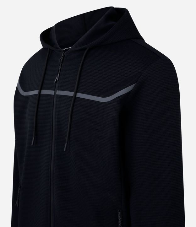 Saco Deportivo Texturizado con Raya Reflectante y Capucha 10