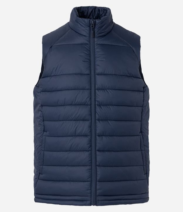 Chaleco Puffer Deportivo con Cuello Alto y Gajos 7