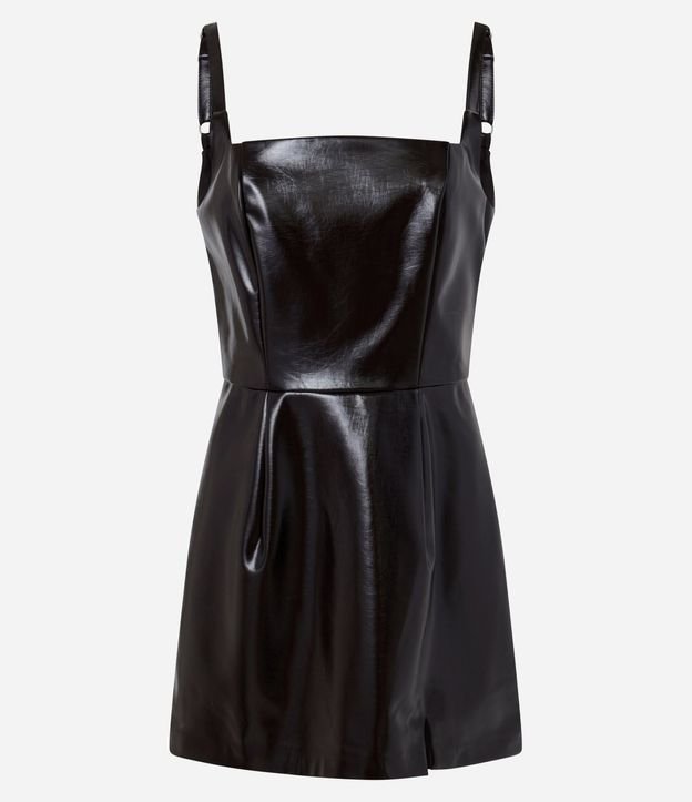 Vestido Corto en PU con Efecto Vinílico 5