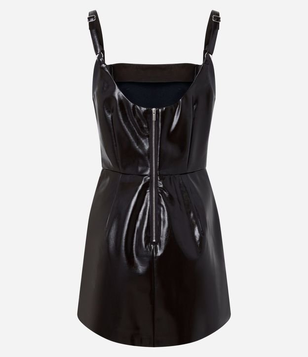 Vestido Corto en PU con Efecto Vinílico 6