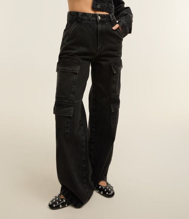 Pantalón años 90 en Jeans con Bolsillo Cargo 3