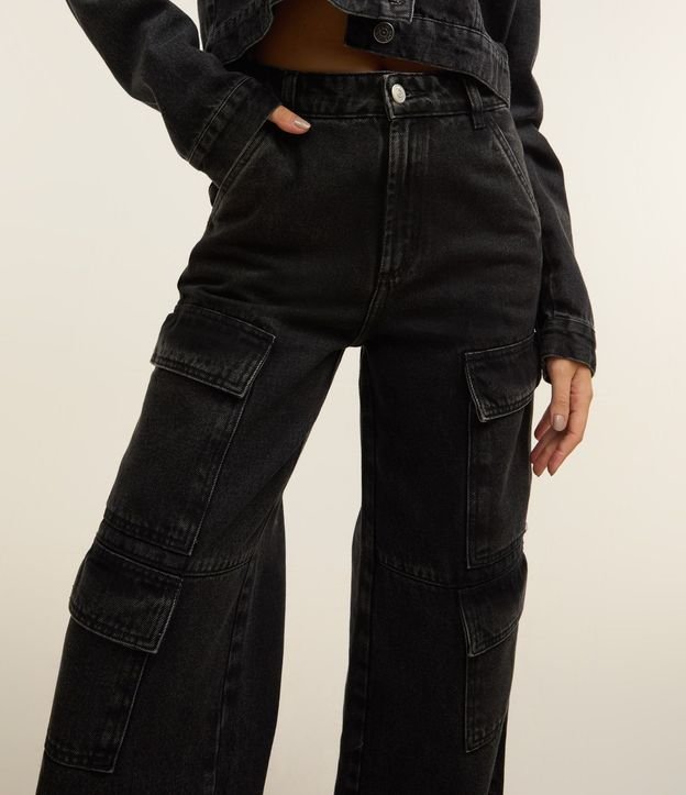 Pantalón años 90 en Jeans con Bolsillo Cargo 4