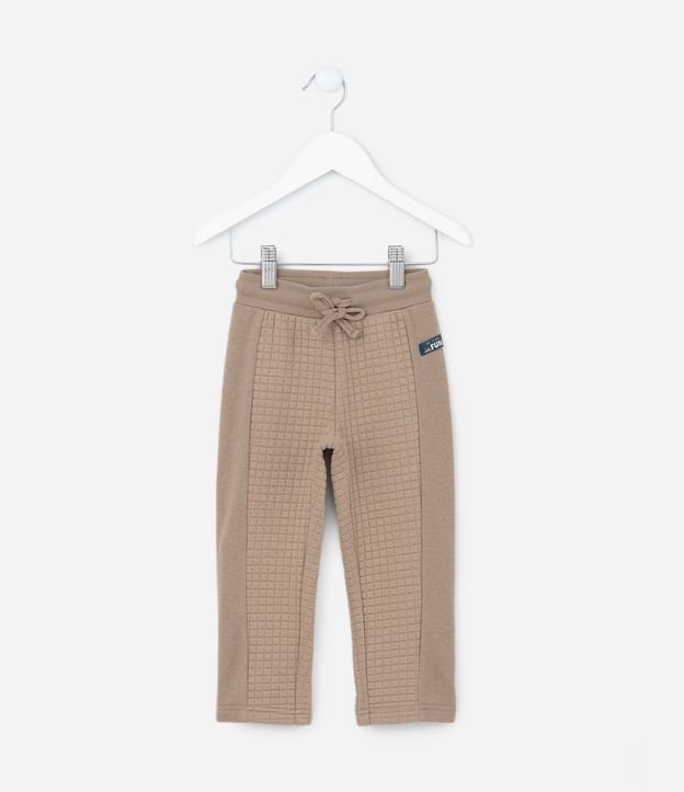 Pantalón Infantil con Textura Cuadriculada - Talle 1 a 5 años