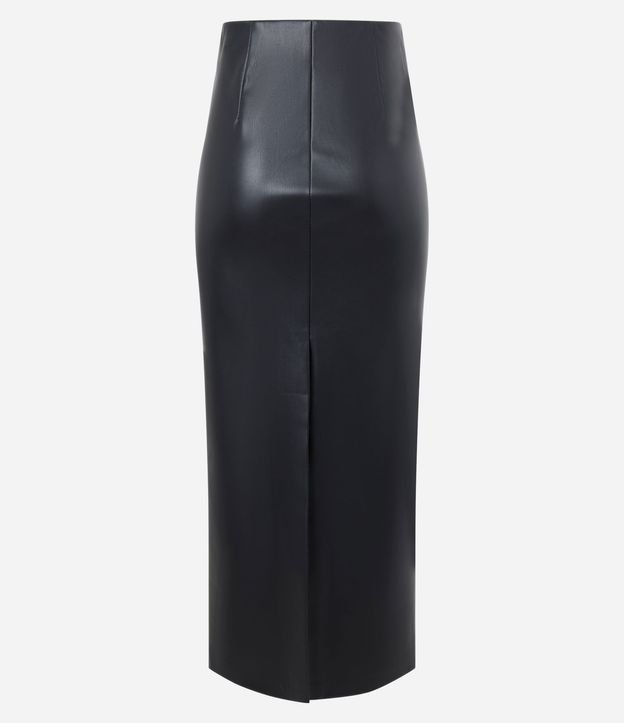 Pollera Midi en PU con Fenda Trasera 8