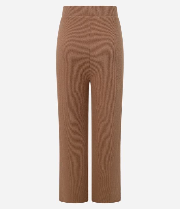 Pantalón recto Texturizada con Cintura Fija y Malla Calientita 8