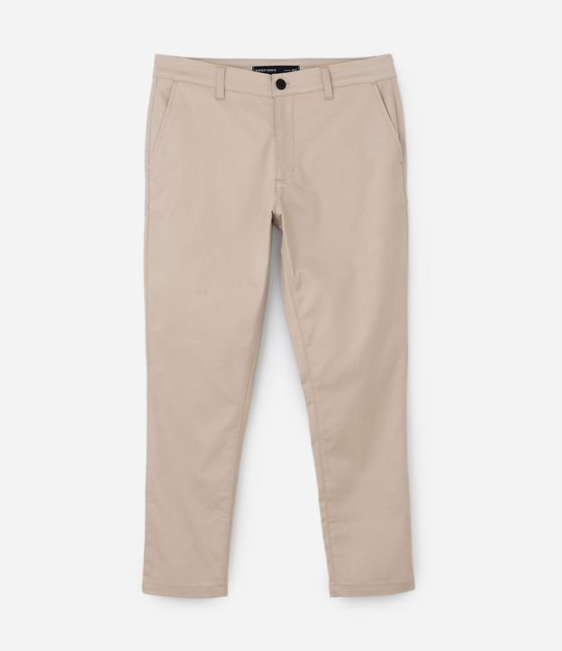 Pantalón Slim en Sarga Cintura con Trabillas y Bolsillo 7