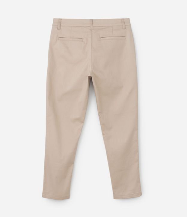 Pantalón Slim en Sarga Cintura con Trabillas y Bolsillo 9