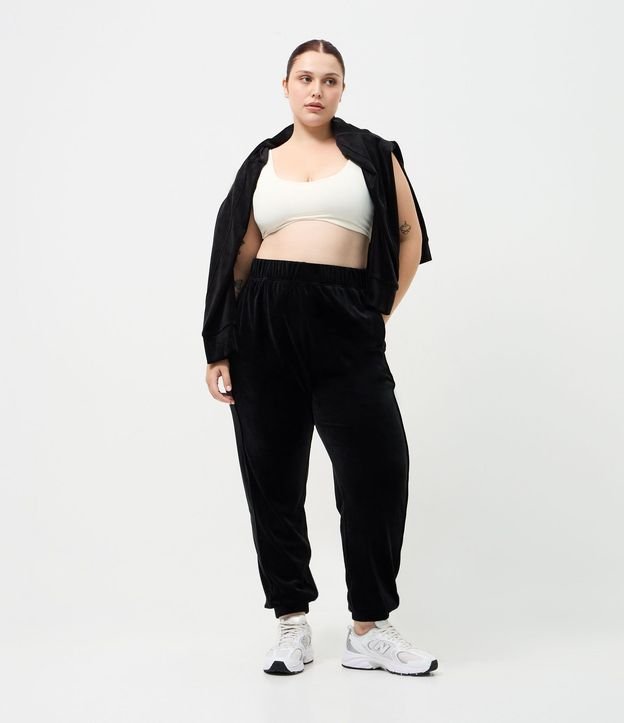 Pantalón Jogger Deportiva en Plush Curve y Plus Size