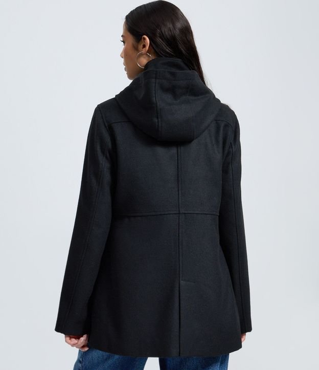 Campera Alargada en Polivelour con Capucha y Bolsillos 4