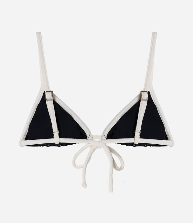 Bikini Top Triangular Fruncido con Bies Contrastante 7