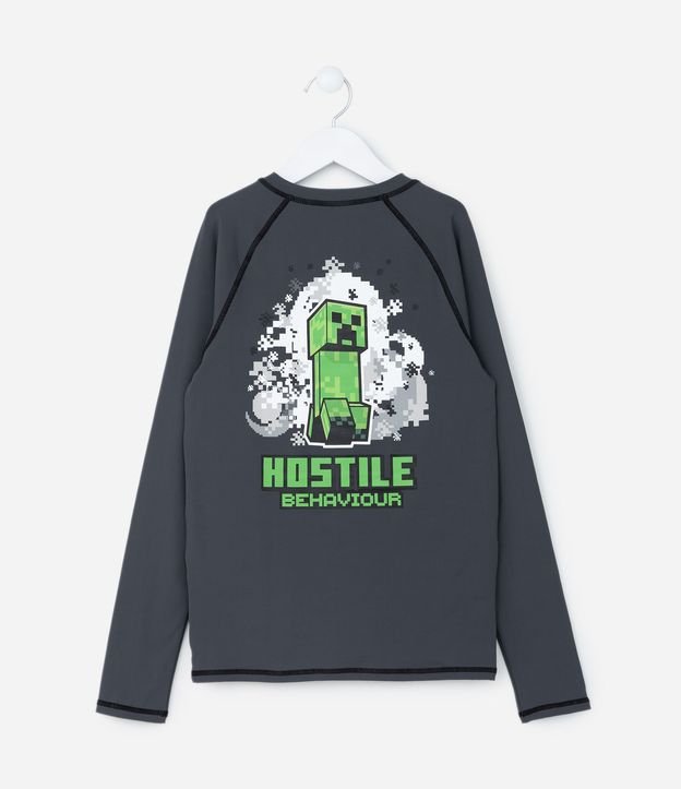 Remera Infantil con Protección UV y Estampa Minecraft - Talle 5 a 14 años 2