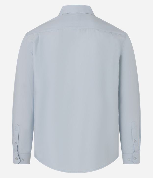 Camisa Regular en Microfibra con Cuello Inglés y Manga Larga 9