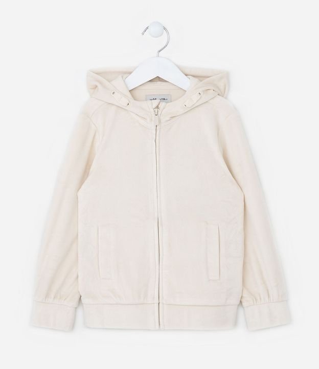 Campera Infantil en Plush con Capucha y Bolsillo - Talle 5 a 14 años