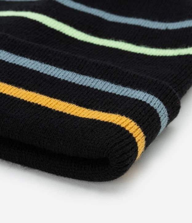 Gorro Infantil con Pompón y Rayas - Talle U 2