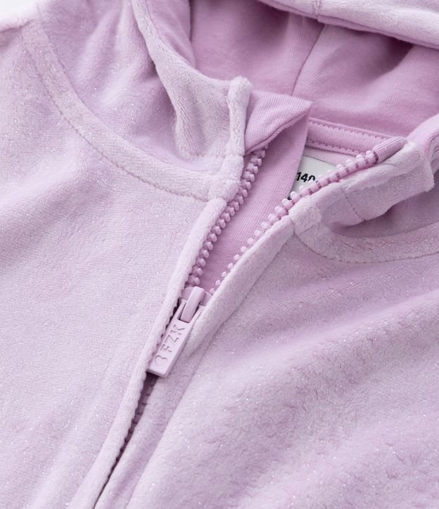 Campera Regular Infantil en Plush con Capucha y Bolsillo Canguro - Talle 5 a 14 años 10