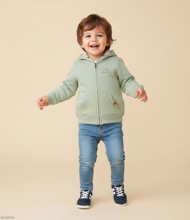 Pantalón Recto Infantil en Jeans Básica - Talle 1 a 5 años