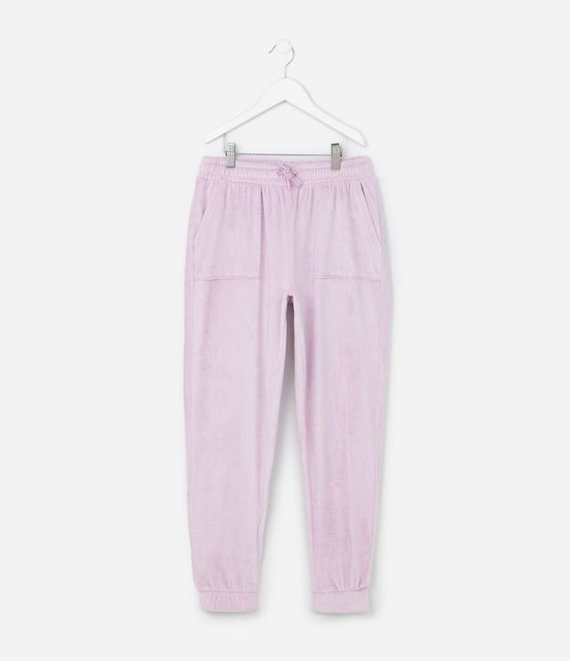 Pantalón Jogger Infantil en Plush con Purpurina - Talle 5 a 14 años 1