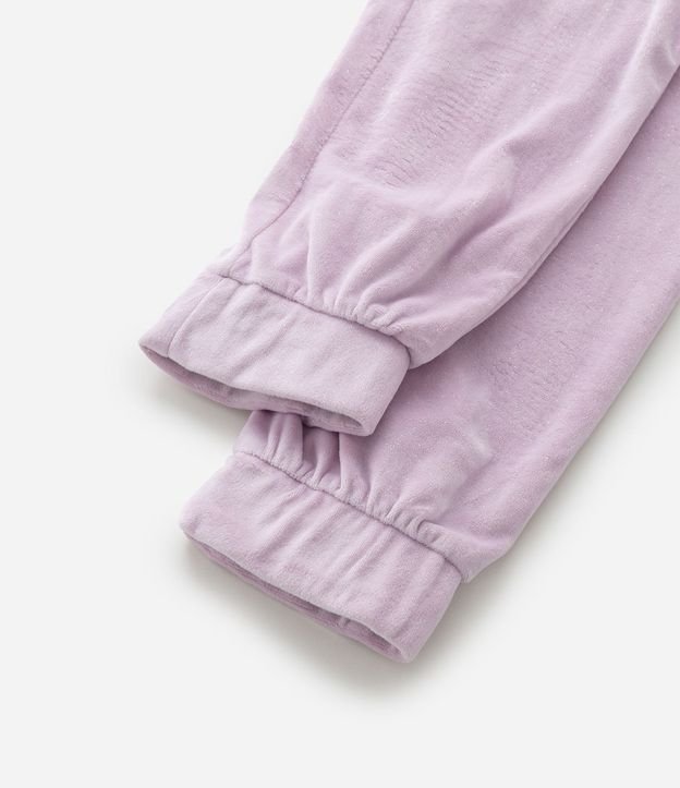Pantalón Jogger Infantil en Plush con Purpurina - Talle 5 a 14 años 4