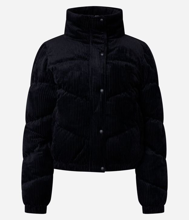 Jaqueat Puffer en Terciopelo Cotelê con Cuello Alto 5