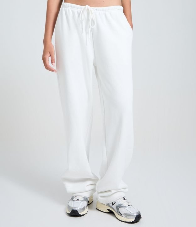 Pantalón en Algodón con Cintura Fina y Bolsillos Laterales 2