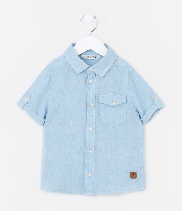 Camisa Infantil en Viscolino con Pequeño Bolsillo - Talle 1 a 4 años 3
