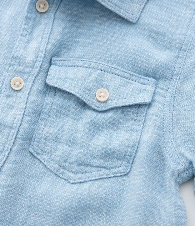 Camisa Infantil en Viscolino con Pequeño Bolsillo - Talle 1 a 4 años 8
