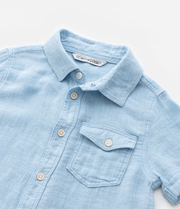 Camisa Infantil en Viscolino con Pequeño Bolsillo - Talle 1 a 4 años 9