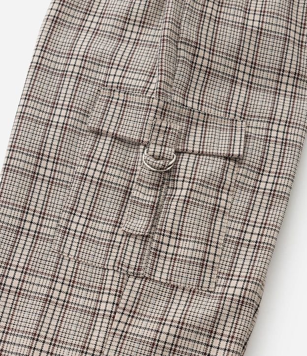Pantalón Infantil con Bolsillos Cargo y Estampa de Cuadros - Talle 5 a 14 años 4