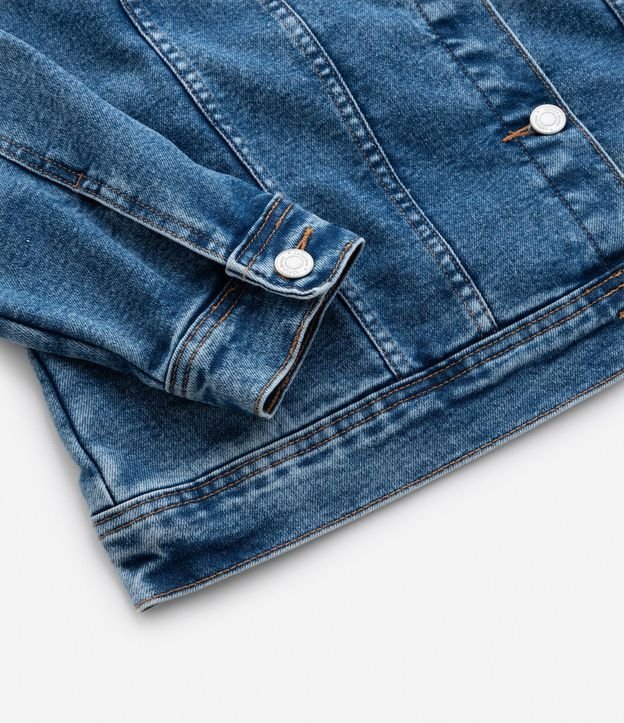 Campera Básica en Jeans Desteñido Curve & Plus Size 8