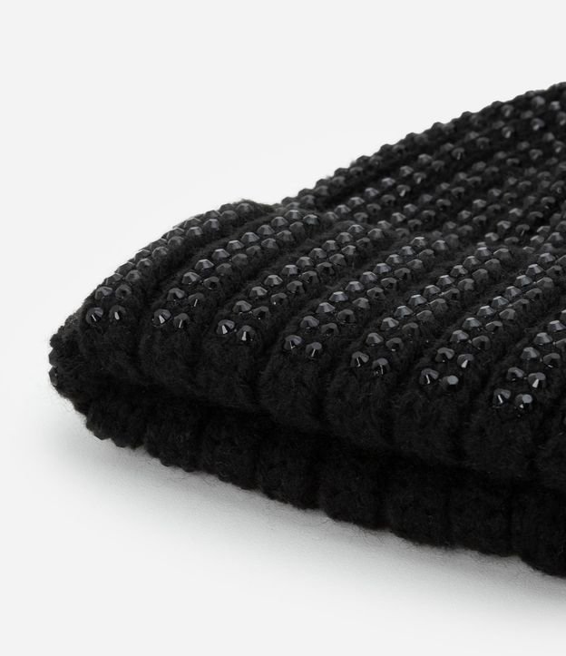 Gorro en Punto con Brillos y Pompón 2