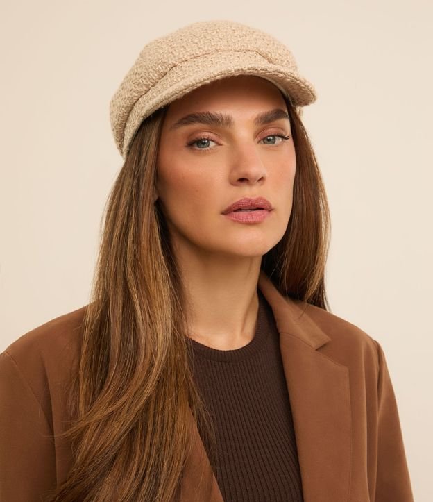 Boina en Tweed con Aba Curva
