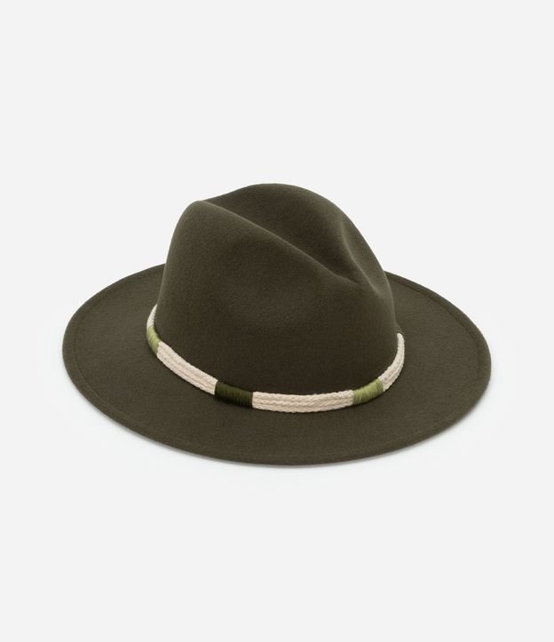 Sombrero con Cordas en el Ala  y Lineas Contrastantes