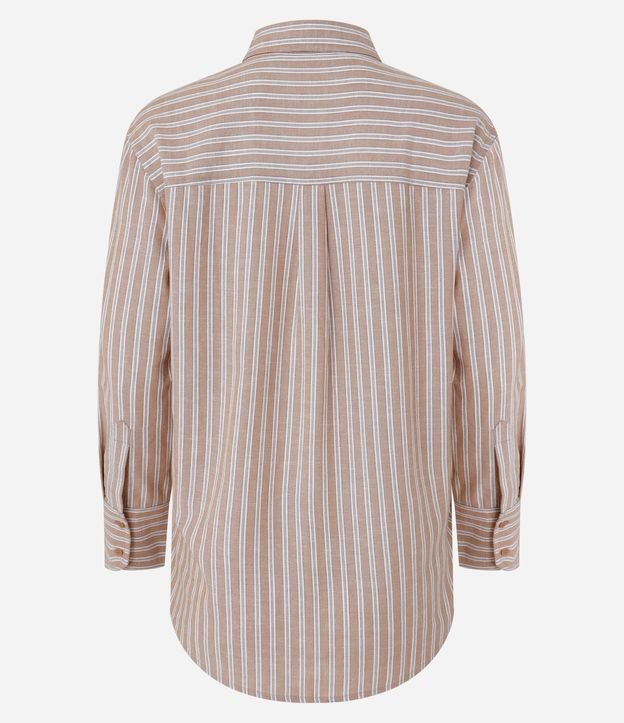 Camisa en Viscolino Listrado con Fios Tintos 7