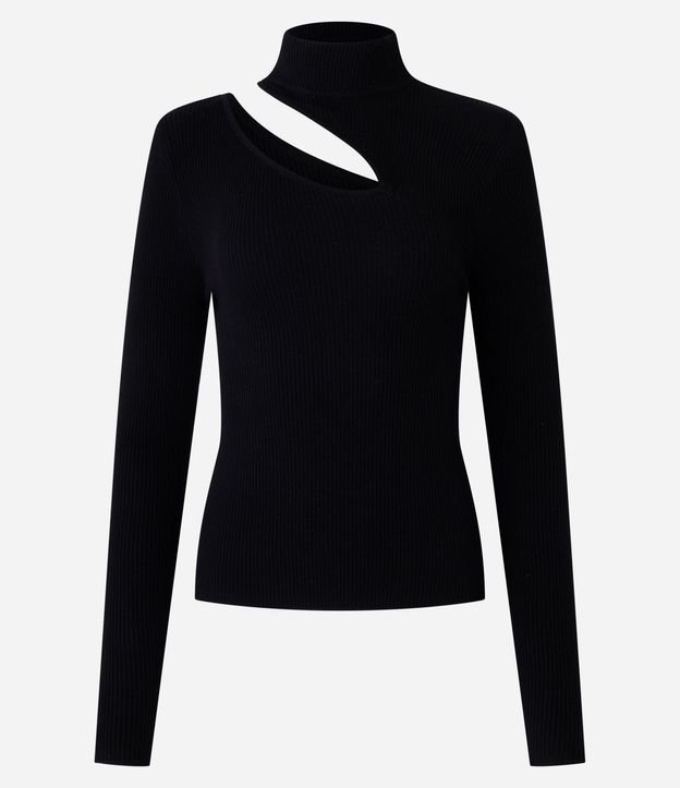 Blusa Acanalada en Punto con Cutout en el Hombro 4