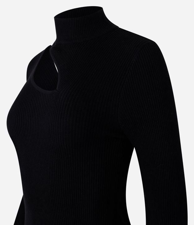 Blusa Acanalada en Punto con Cutout en el Hombro 5